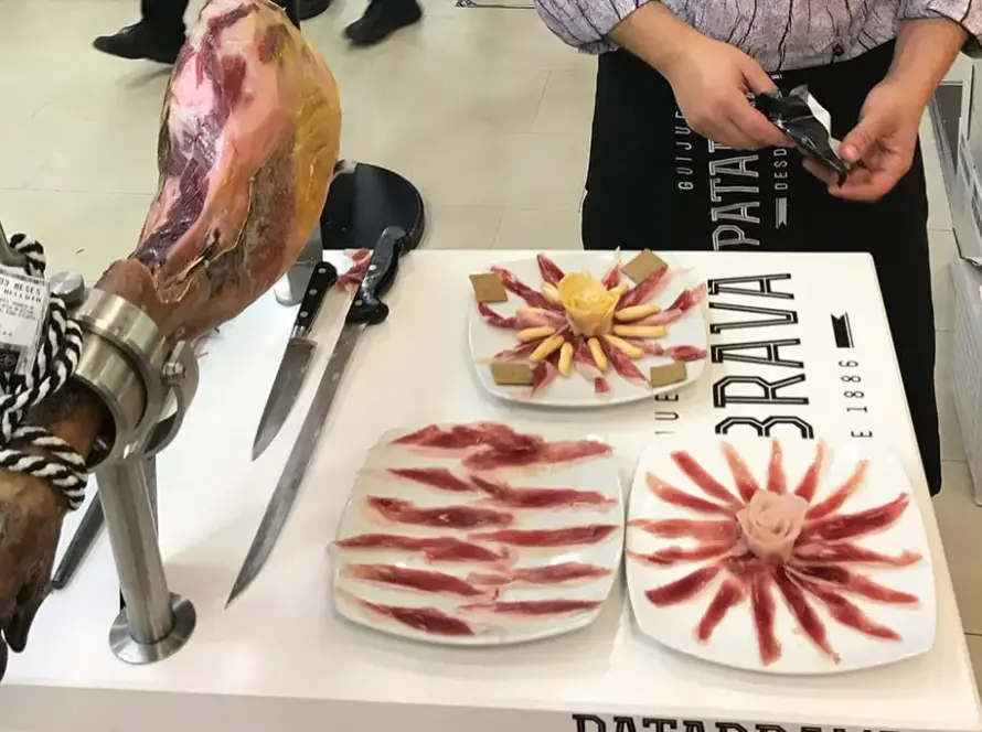 Puesto de cata jamón